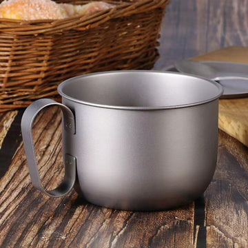 Pure Titanium Coffee Cup – 500ml Ultralight Mug for Camping, Hiking & Climbing